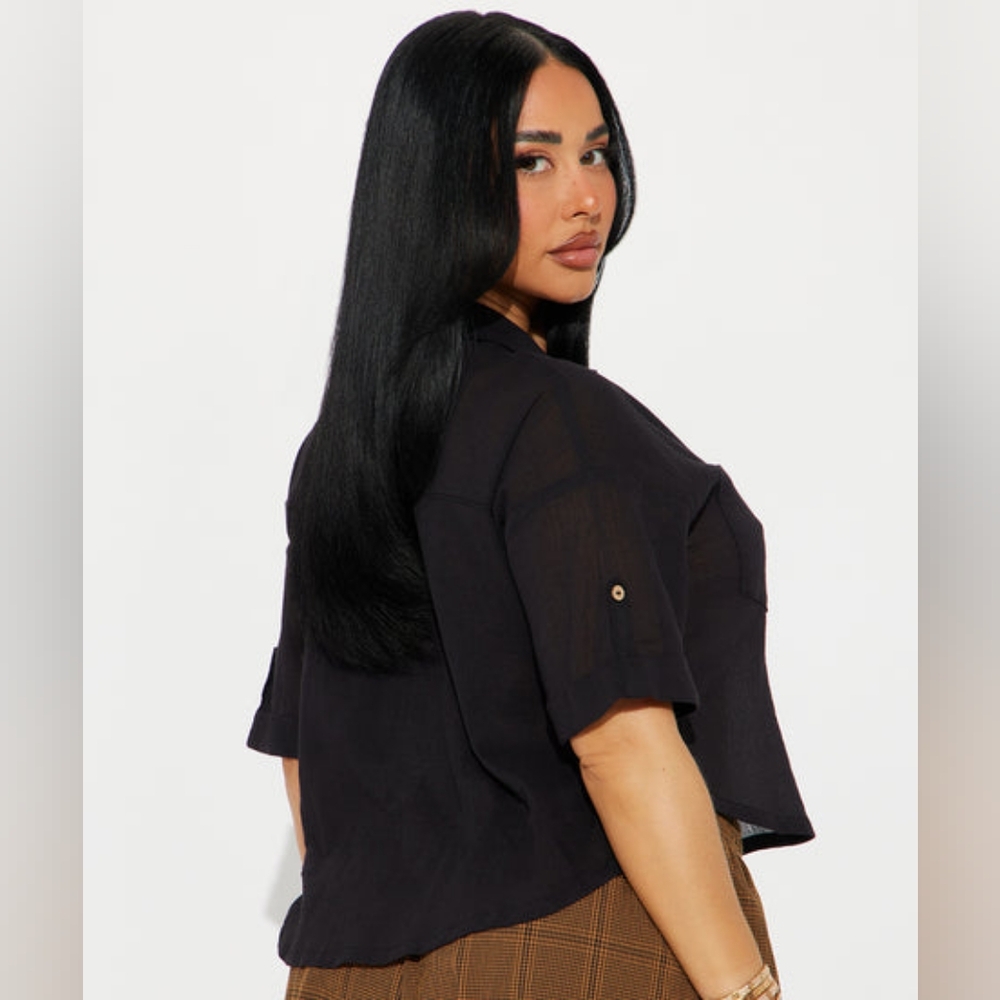 Fashion Nova Quinta Shirt - Black